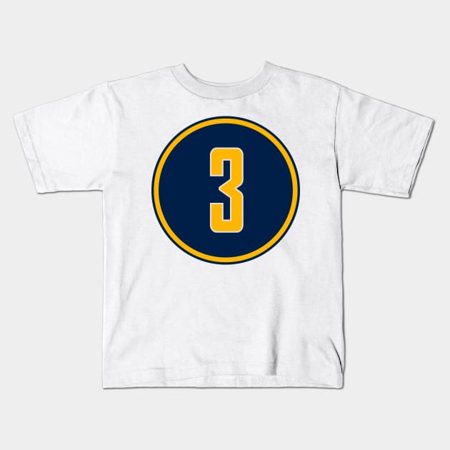 Aaron Holiday Number 3 Jersey Indiana Pacers Inspired Kids T-Shirt by naesha stores